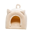 thumbnail image 2 of Bonita cama cueva, tiendas de campaña para para gato perrera, , cama para cama para perros pequeño felpa cálida Beige Zulema Cama cueva, 2 of 6