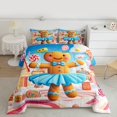 thumbnail image 2 of Manfei Gingerbread Man Full Size Comforter Sets for Kid, Christmas Candy Dessert Bedding Comforter Set, Kawaii Cartoon Reversible Bedding Sets, Breathable Home Decor, 3pcs, 2 of 8