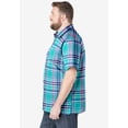 thumbnail image 4 of KingSize Men's Big & Tall Plaid Wrinkle-Resistant Short Sleeve Button Down, 4 of 6
