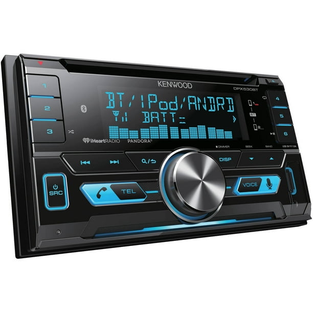 Kenwood DPX530BT Dual DIN AAC/WMA/WAV/MP3 AM/FM/CD Receiver Walmart
