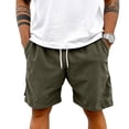 thumbnail image 6 of LWavelet Mens Corduroy Shorts Casual Elastic Waist Drawstring Summer Beach Shorts,Army Green M, 6 of 6