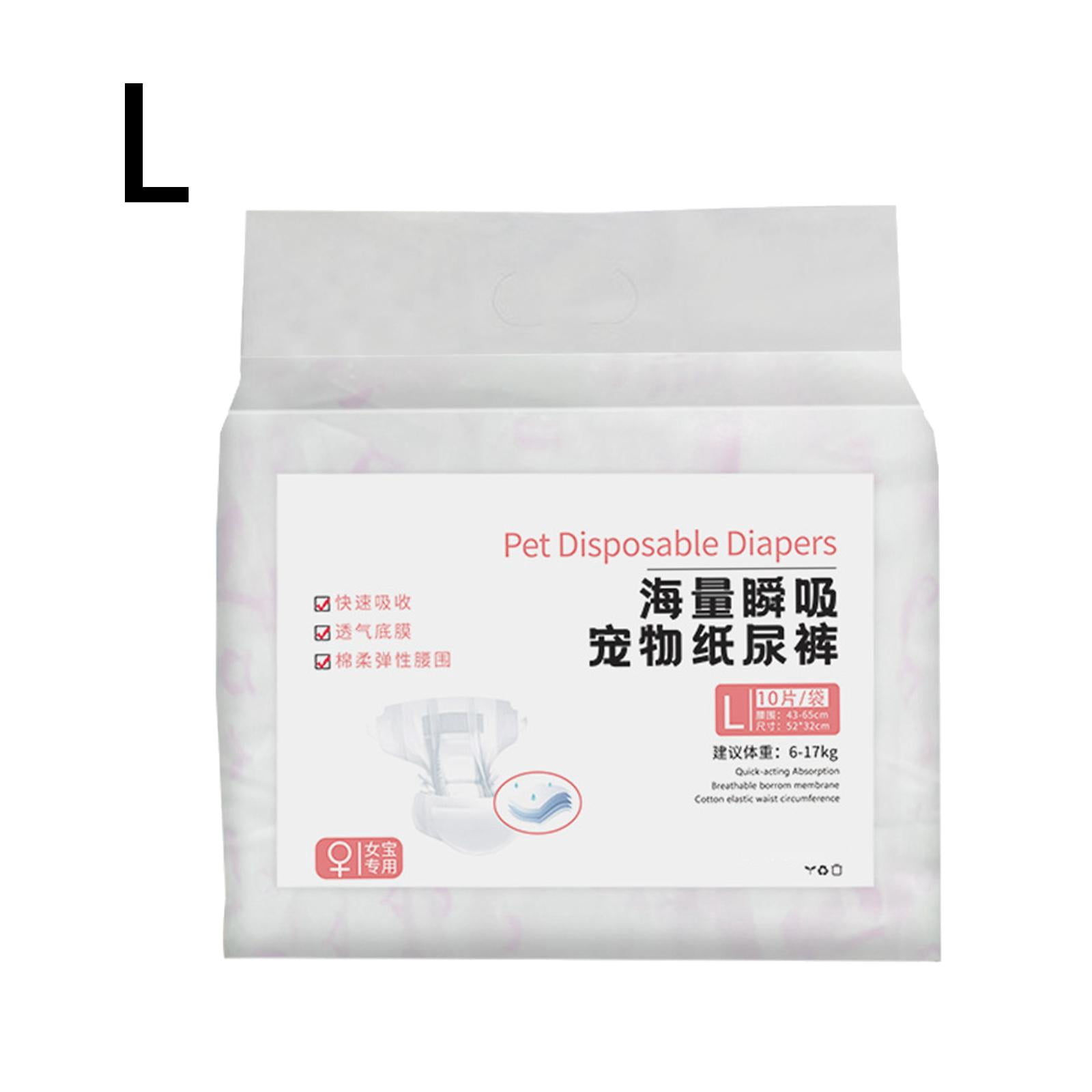 Dog Diapers Disposable Accessories Soft Pee Diapers Pet Diapers for Travel Playpen Outdoor Excitable Urination Incontinence female M