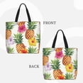 thumbnail image 3 of Naloa Hawaiian Pineappl Tote Bag for Women, Foldable Tote Bag With Zipper, Large Shoulder Bag, Top Handle Handbag for Travel, Work, Shopping, 3 of 9