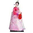 thumbnail image 3 of Adornos de muñecas geishas, ​​artesanías, estatuillas, resina coreana, creativos, folclóricos, étnicos. Rosa, 3 of 9