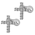 thumbnail image 3 of EHJRE 2pcs Dermal Anchor Tops and Base Titanium Steel Piercing Jewelry Cross, 3 of 9