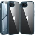 thumbnail image 1 of KOMI pour iPhone 16e Étui : Étui Antichoc Anti-Jaunissement / Protection de Qualité Militaire Résistant aux Rayures / Étui de Cellulaire Transparente Robuste et Mince - Bleu, 1 of 5