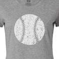 thumbnail image 4 of Inktastic Distressed Baseball in White Women's T-Shirt, 4 of 5