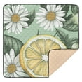 thumbnail image 6 of WOBOGO White Daisies with Lemons Pattern Baby Playmats Extra Large Waterproof Rollable Activity Pads for Toddlers 50×50inch, 6 of 7