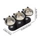 thumbnail image 3 of Soporte de madera para comederos de mascotas con cuencos inclinados: comedero elevado para gatos y perros, base de madera maciza antideslizante para una fácil limpieza., 3 of 6