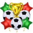 thumbnail image 1 of Trofeo Party Balloons OIWLCI 4D para el campeonato de fútbol, verde y rojo, 1 of 7