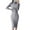 Grey, variant on Ediodpoh Women Long Sleeve Turtleneck Sweater Dresses Knitted Bodycon Midi Sweater Dresses for Elegant Grey L