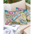 thumbnail image 6 of Colorful Flip Flops Throw Pillow Cover 20 x 30 Inch Decorative Pillow Cover Summer Blue Beach Ocean Lumbar Pillowcase Seasonal Rectangle Cushion Case for Couch Sofa Bed Living Room, 6 of 7