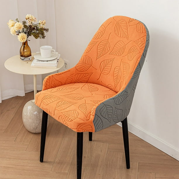 Fundas para Sillas, Fundas Elásticas, Protectores de Asiento, con Tela Elástica, Lavable y Textura de Hoja para Comedor, Cocina, Banquetes, 25x20x2 cm