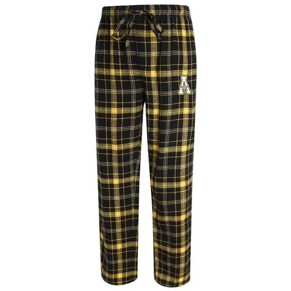 Men's Concepts Sport Black/Gold Appalachian State Mountaineers Ultimate Flannel Pants