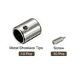 thumbnail image 3 of Uxcell 10Pack 7mm Metal Shoelace Tips Screws Shoelace End Tip Cords End Silver, 3 of 6