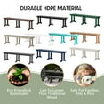 thumbnail image 3 of WestinTrends Malibu 65" Outdoor Dining Bench, All Weather Resistant Poly Lumber Patio Garden Bench Trestle Long Bench for Both Outdoor and Indoor, Gray, 3 of 9