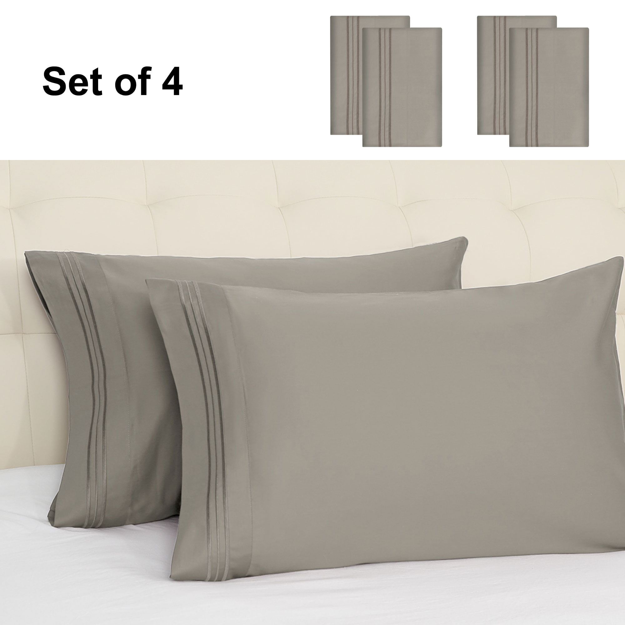 Reduces Allergies Details about   12 Piece Standard White Hotel Pillowcases,Maximum softness 