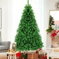 thumbnail image 1 of Christmas Tree, SEGMART 5.5FT Hinged Artificial Christmas Tree with 850 Tips, 2020 Upgraded Indoor/Outdoor Christmas Decorations with Shiny and Brilliant PVC Leaves for Home, Festival, Party, LL270, 1 of 10