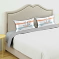 thumbnail image 3 of Yayeee Pillowcase Standard Size Set of 2 Satin Wrinkle Resistant Pillow Case, Orange Nautical Pattern, 3 of 8