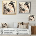 thumbnail image 4 of Designart "Japanese Kimono Woman and Horse I" Fashion Wall Art - Glam White Woman Japan Living Room Canvas Art, 4 of 6