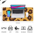 thumbnail image 5 of Long Mouse Pads for Desk,Yellow and Black Of Leopard Print Desk Mats on Top Of Desks, Desk Mouse Pad Extra Large with 3mm Non-Slip Base and Stitched Edge for Gaming,Office,Work,Home 35.4"x15.7", 5 of 6