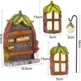 thumbnail image 2 of (hojas) Puerta de jardín de hadas Puerta en miniatura para árboles Accesorios para el hogar Decoración de árboles Puertas de hadas, 2 of 5