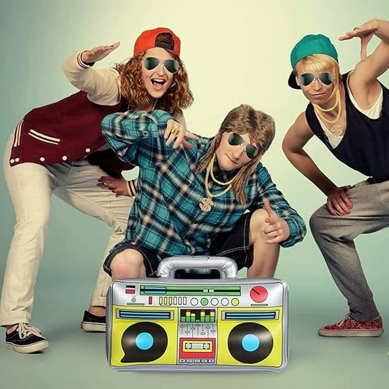 80s 90s Hip Hop Costume Kit Rapper Costume with Brown Mullet Wig Mirrored Pilot Glasses Inflatable Boom Box Gold Chain Gold Ring Novelty Fancy Dress Prop 80s 90s Rapper Accessories - Walmart.com 80s 90s Hip Hop Costume Kit Rapper Costume with Brown Mullet Wig Mirrored Pilot Glasses Inflatable Boom Box Gold Chain Gold Ring Novelty Fancy Dress Prop 80s 90s Rapper Accessories - Walmart.com