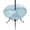 Aqua, Teal, White, variant on Round Outdoor Tablecloth with Umbrella Hole and Zipper, Palm Leaves Yellow Tablecloth with Elastic Waterproof, Summer Botanical Coastal Tropical Patio Table Covers for 36" - 44" Picnic Pool Tables