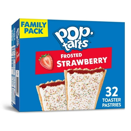 Pop-Tarts Frosted Strawberry Breakfast Toaster Pastries, 54.1 oz, 32 Count
