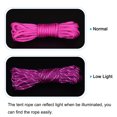 thumbnail image 4 of Unique Bargains 19.7FT 4mm Réfléchissant Camping Guyline Corde Rose Foncé 4Pack avec Cordon de Réglage 4Pack, 1 Set, 4 of 6