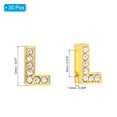 thumbnail image 2 of 30 piezas de encanto de letras, encanto de letras de rhinestone, colgante de cristal de alfabeto para pulseras de cuero, collar, dorado, L, 2 of 6