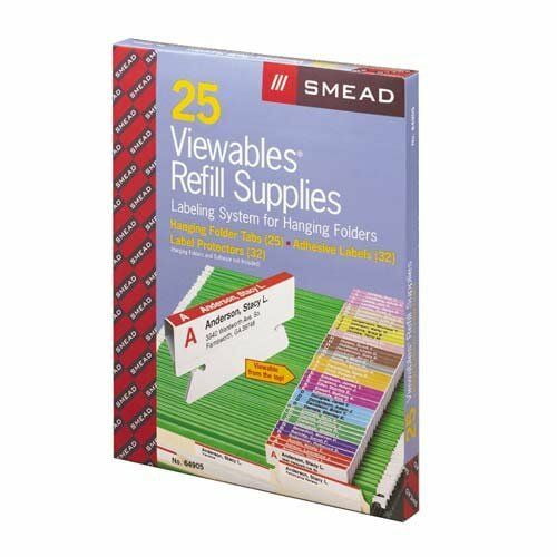 25 Smead 64905 N/a Viewables Labeling System For Hanging Folders Box 