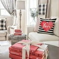 thumbnail image 3 of Pink Valentine''s Day Pillow Covers 18X18 Set of 4 Grey Stripes Heart I Love You for Valentines Day Decor Outdoor Valentine Decorative Throw Pillows Cushion Case Decorations for Couch, 3 of 6