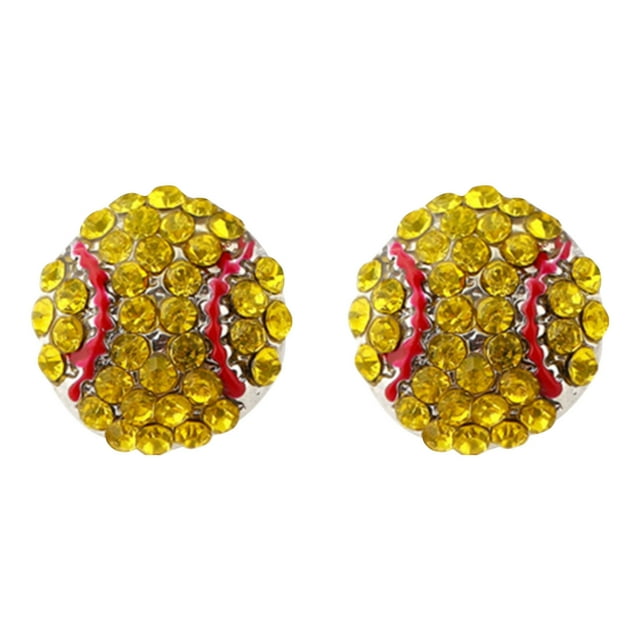 Pompotops Ball Game Earrings Gifts For Girls Basketball Gift Alloy Rhinestone Earrings Clearance