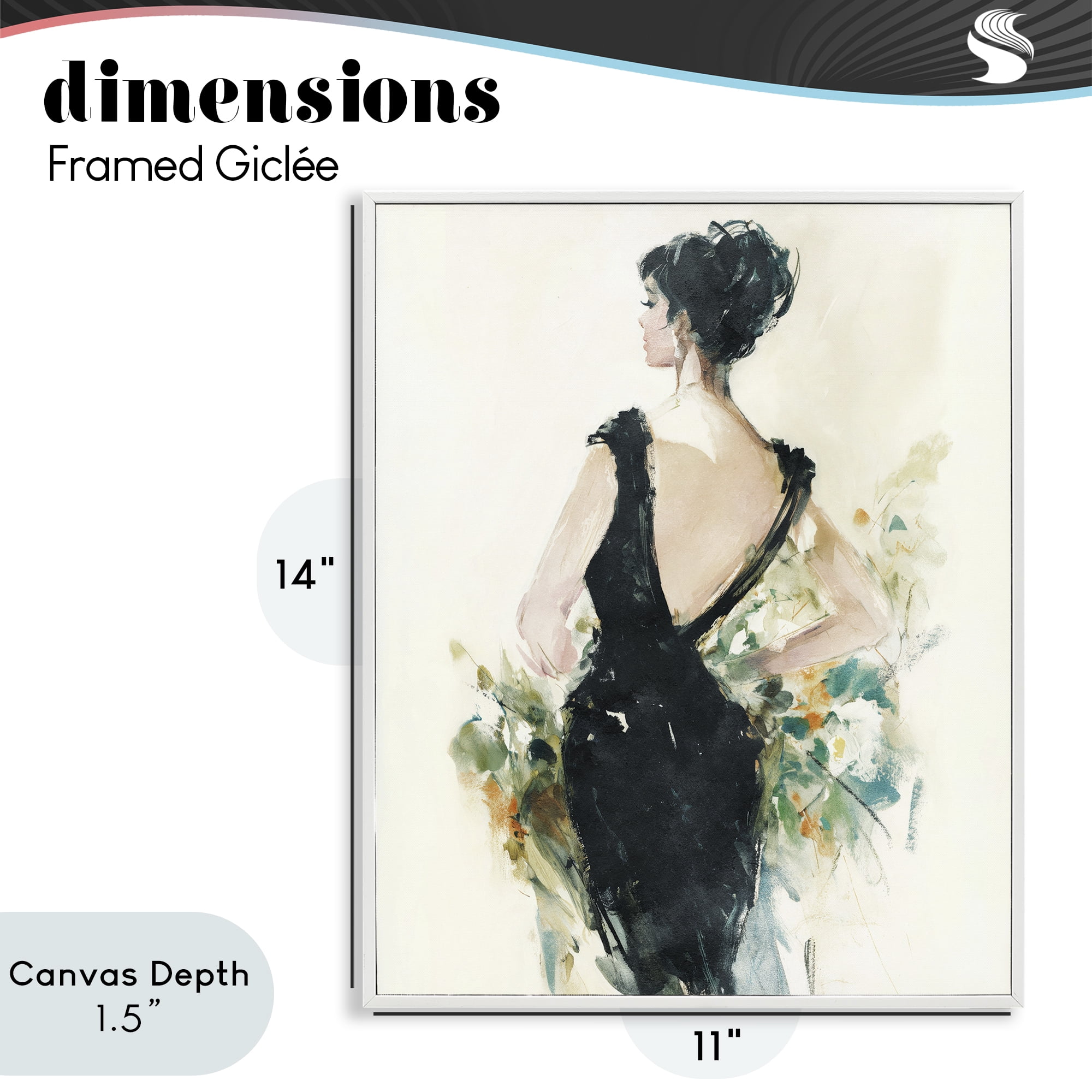 Stupell Industries Backless Reverie Gown White Framed Giclee Art, design by Svetlana Aleynikova
