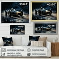 thumbnail image 4 of Designart "Midnight 1950s Vintage Race Car on Track III" Architecture Framed Wall Art - Modern Black Race Tracks Living Room Framed Canvas Art, 4 of 6