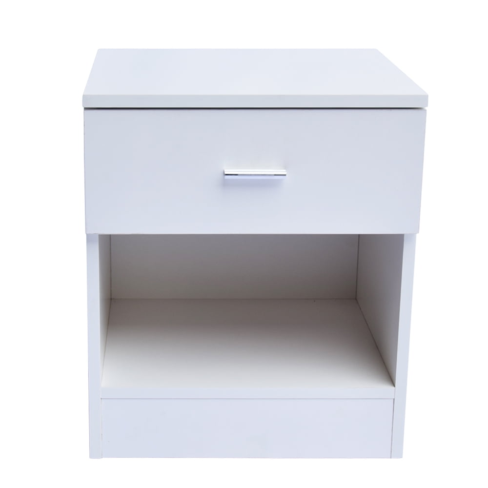 Winado Nightstand Bedside Corner Table with 1 Sliding Drawer and Shelf