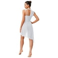 thumbnail image 4 of vastwit Women Lyrical Dance Dress Floral Lace Asymmetrical Skirt Leotard Dress Modern Ballet Dancewear White XS, 4 of 5