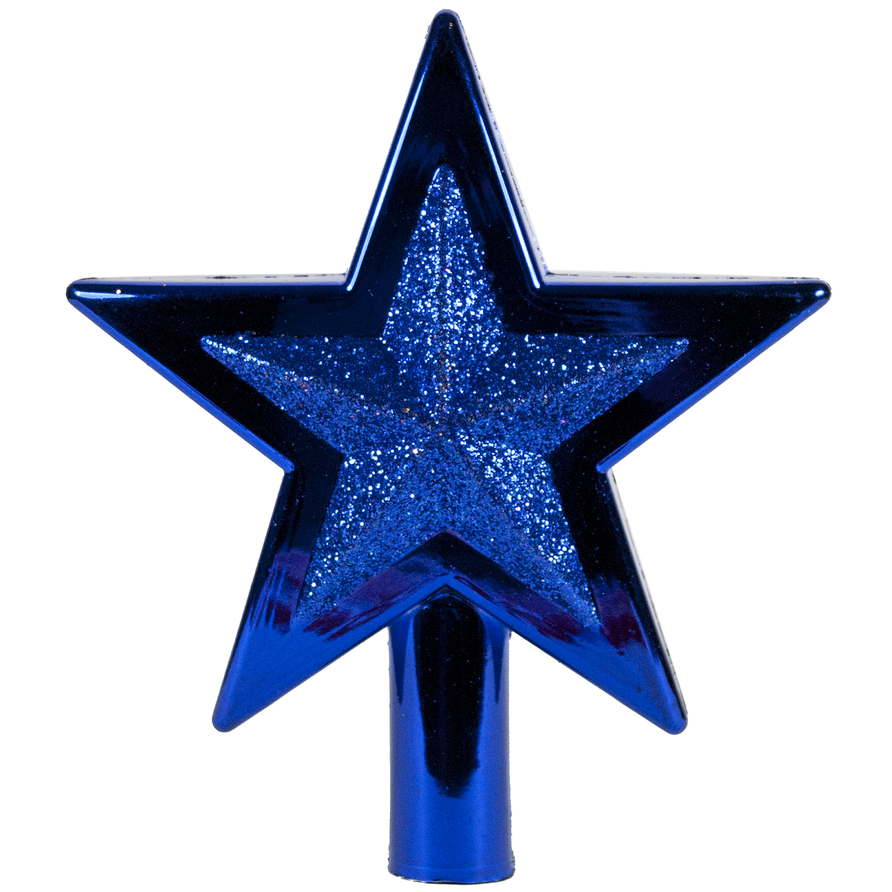 HOLIDAY TIME BLUE STAR MINI TREE TOPPER, 5 INCH