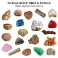 thumbnail image 3 of NATIONAL GEOGRAPHIC Mega Fossil and Gemstone Dig Kits - Excavate 20 Real Fossils and Gems, Great STEM Science Gift for Mineralogy and Geology Enthusiasts of Any Age, 3 of 3