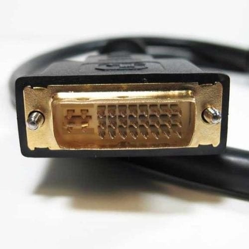 AYA Cable de vídeo digital/analógico DVI-I de doble enlace (24+5) macho a macho de 6 pies (6 pies) con ferritas