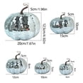 thumbnail image 2 of Silver Pumpkin Fall Decor | Foam Glitter, Mini Disco Pumpkins for Decorating, Artificial Crafts for Table Party, Halloween Thanksgiving Decorations, 2 of 3