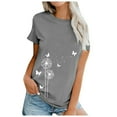 thumbnail image 2 of AMERTEER Nouvelle Mode d'Été pour Femmes Chemise Décontractée à Manches Courtes Imprimée T-shirt pour Femmes, 2 of 2