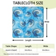 thumbnail image 2 of Blue Gold Marble Pattern Square Fitted Tablecloth with Elastic Edge,Square Table Cover,Washable Elastic Table Cover for Home Kitchen Party Decor 34"x34", 2 of 6