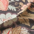 thumbnail image 4 of Vintage Floral Printed Valance, Light Filtering Pinkish Flowers in Black Privacy Draperies, 1 Panel Rod Pocket Window Treatment for Small Window, 52 x 18 Inches, 4 of 6
