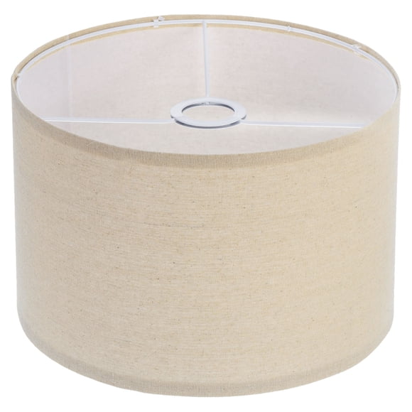 12"x12"x8" Linen Lamp Shades Assembly Drum Lampshades for Table Floor Lamps Cream