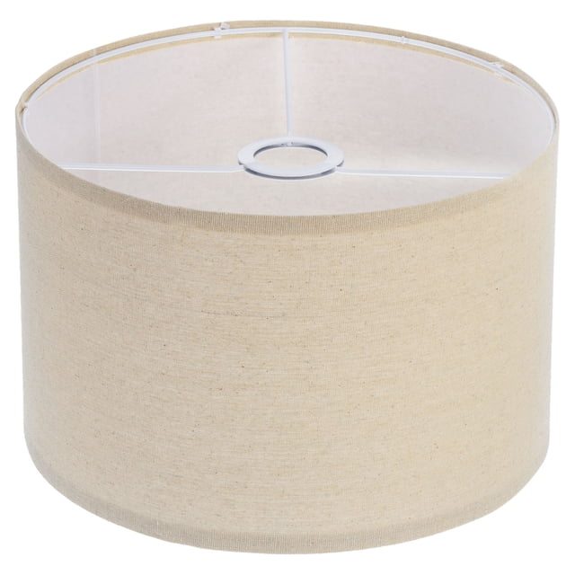 Pantallas de lámpara de lino de 12"x12"x8" para lámparas de mesa y de pie en color crema