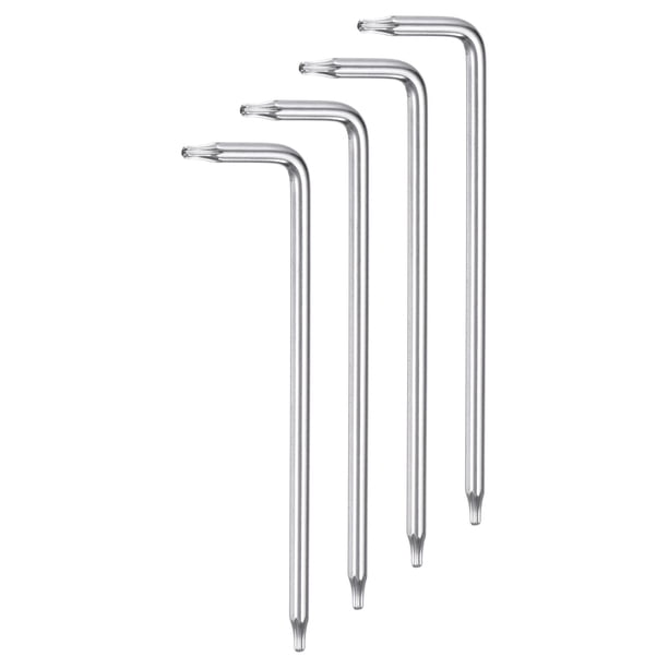4 paquetes de llave de Torx con brazo largo T7 a prueba de manipulaciones, llaves en estrella, superficie de acero S2 recubierta de cromo