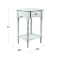 thumbnail image 4 of Decor Therapy Jane Nightstand Side Table with a Drawer, Shelf, Traditional Design, Ice Blue 17"D x 14"W x 26"H, 4 of 6