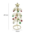 thumbnail image 5 of Hierro Mini de Navidad artificial Artesanía Arte de mesa con adorno de campana para mesa Centro de mesa Fiesta de vacaciones Decoración Aureato verde rojo Gloria Árbol de Navidad, 5 of 5